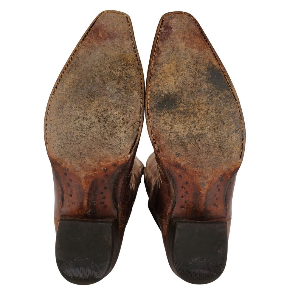 Old Gringo Eagle Snip Toe Mens Size 9.5D Brown Leather Cowboy Western Boots - Picture 5 of 13